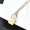 304 Stainless Steel Rolo Chain Pendant Necklaces NJEW-S444-01G-05-4