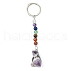 Bird Natural Gemstone Keychain KEYC-F040-09-2