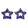 Star Shape Polymer Clay Rhinestone Beads CLAY-NH0001-06D-1