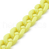 Handmade Opaque Acrylic Curb Chains AJEW-JB00662-08-3