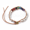 Natural Howlite Cord Beaded Bracelets BJEW-E351-02A-2