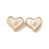Brass Pave Clear Cubic Zirconia Multi-Strand Links KK-B098-04G-01-2