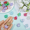 SOFPLATE 48Pcs 6 Colors Christmas Rainbow Iridescent Plating Acrylic Beads MACR-SP0001-34-3