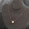 304 Stainless Steel Heart Pendant Cable Chain Necklaces for Women NJEW-Z055-03RG-1