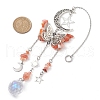 Alloy Hollow Moon Butterfly Hanging Ornaments HJEW-TA00173-03-3
