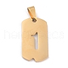 Ion Plating(IP) 304 Stainless Steel Pendants STAS-O127-D01-1
