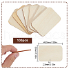 SOFPLATE 100Pcs Poplar Wood WOOD-SP0001-22-2