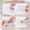 10 Pockets Frosted PVC Necklace Chain Adhesive Pouches CON-WH0088-89-4