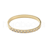 Ion Plating(IP) 304 Stainless Steel Micro Pave Clear Cubic Zirconia Hinged Bangles BJEW-P317-04G-2