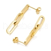 Ion Plating(IP) 304 Stainless Steel Oval Dangle Stud Earrings for Women EJEW-C096-15G-2