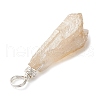 Electroplated Natural Quartz Crystal Dyed Pendants PALLOY-JF02324-01-4