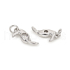 Brass Micro Pave Cubic Zirconia Charms ZIRC-L096-11P-2