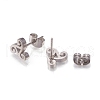 304 Stainless Steel Stud Earrings EJEW-N045-05P-2