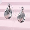 Brass Twist Hoop Earrings EJEW-R025-30P-3