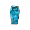 Natural Labradorite Carved Healing Coffin with Cross Figurines PW-WG49320-01-2