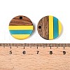 Epoxy Resin & Walnut Wood Pendants RESI-N039-121A-3