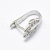 Anti-Tarnish Rhodium Plated 925 Sterling Silver Micro Pave Cubic Zirconia Pendant Bails STER-E053-04P-1