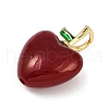 Brass Enamel Pendants KK-R224-12B-G-2