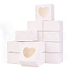 Square Paper Biscuit Boxes with Heart Clear Window CON-TAC0001-12C-01-2