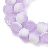 Frosted Crackle Glass Beads Strands X1-GLAA-U001-6mm-M04-2