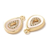 Brass Micro Pave Cubic Zirconia Charms KK-B074-17G-2