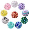 SUNNYCLUE 40Pcs 10 Style Resin Rhinestone Beads RESI-SC0002-31-1
