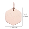 Ion Plating(IP) 304 Stainless Steel Stamping Blank Tag Charms STAS-I311-24RG-3