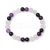Natural Mixed Gemstone Beaded Stretch Bracelets for Women Men BJEW-JB11553-2