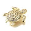 Brass Micro Pave Clear Cubic Zirconia Beads KK-V011-57G-2