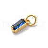 Brass Pave Cubic Zirconia Charms KK-F894-13G-01-2