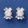Rack Plating Brass Pave Clear Cubic Zirconia Spacer Beads KK-M285-18S-2