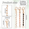 WADORN 3Pcs 3 Colors PU Imitation Leather Bag Extension Chains DIY-WR0003-48-2