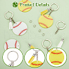 AHADERMAKER DIY Baseball Keychain Making Kit DIY-GA0005-59-4