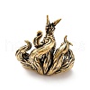 Brass Fox Decoration Ornaments KK-D370-05AG-2