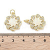 Brass Micro Pave Clear Cubic Zirconia Pendants KK-L213-021G-3