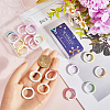 SUNNYCLUE 20Pcs Spray Painted Alloy Spring Gate Rings FIND-SC0013-18-3