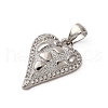 Brass Micro Pave Cubic Zirconia Pendants KK-P308-18P-2