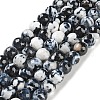 Natural Fire Crackle Agate Beads Strands G-M437-A01-01K-2