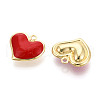 Brass Enamel Pendants KK-N265-07G-2
