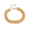 304 Stainless Steel Ring Link Chain Bracelets for Women BJEW-S165-02G-2