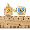 Brass Enamel Pendants KK-U044-13G-3