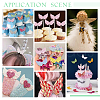GOMAKERER 40Pcs 8 Colors Sparkling Cloth Cabochons FIND-GO0001-86-7