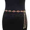 Alloy Rhinestone Horse Eye Link Waist Chains WGF5282-01-1