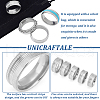 Unicraftale 10Pcs 5 Size 304 Stainless Steel Grooved Finger Ring Settings STAS-UN0041-21P-4
