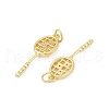 Brass Micro Pave Cubic Zirconia Pendants KK-U058-29G-2