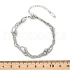 304 Stainless Steel Satellite Chains Bracelets BJEW-Z106-01P-3