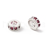 Brass Micro Pave Cubic Zirconia Beads KK-R216-10A-S03-2