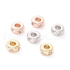 Brass Micro Pave Clear Cubic Zirconia Beads ZIRC-P091-01B-RS-1