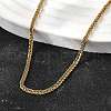 2MM 304 Stainless Steel Wheat Chain Necklaces for Men STAS-V011-03C-G-2