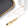 304 Stainless Steel Cable Chain Breathing Necklaces NJEW-M050-01G-2